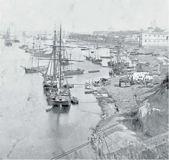  ?? ANÓNIMO ?? La costa desde la zona del depósito de la Aduana hacia el sur. Rosario 1868