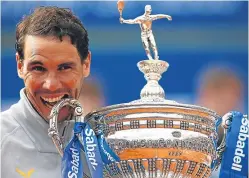  ??  ?? World No 1 Rafael Nadal won a record 11th Barcelona Open title yesterday after defeating Greek teenager Stefanos Tsitsipas 6-2 6-1 in the final. It was Nadal’s 55th title on clay.