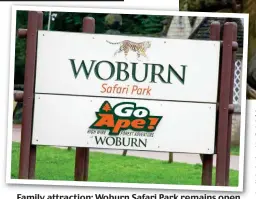  ??  ?? Family attraction: Woburn Safari Park remains open