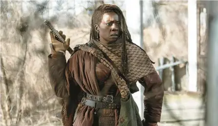  ?? AMC ?? Danai Gurira stars as Michonne in “The Walking Dead: The Ones Who Live.”