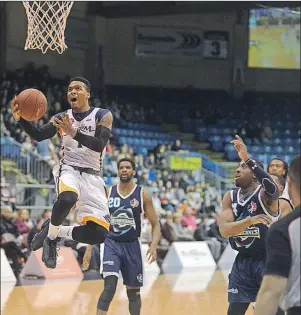  ?? JASON MALLOY/THE GUARDIAN ?? Based on the National Basketball League of Canada Atlantic Division final series, Jahii Carson is leading the Island Storm in points per game, assists, three-point shooters and in free throws. Game 4 against Halifax goes tonight at Eastlink Centre in...