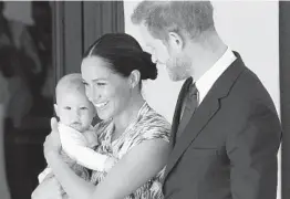  ?? HENKKRUGER/AP2019 ?? Prince Harry and Meghan have released their first podcast for Spotify, featuring their son, Archie.