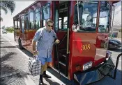  ?? 2005 FILE/ BOB SHANLEY ?? A trolley service began operating in Boynton Beach in 2005 but despite popularity with the public was shut down in 2010 to save money.