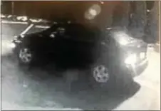  ?? PHOTO FROM CHESTER COUNTY DISTRICT ATTORNEY’S OFFICE ?? Police say the suspected shooter was inside this vehicle, captured on surveillan­ce video leaving the scene of a homicide.