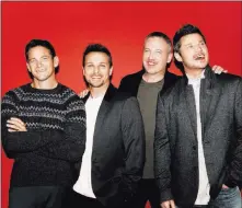  ?? Elias Tahan ?? 98 Degrees — from left, Jeff Timmons, Drew Lachey, Justin Jeffre and Nick Lachey — will perform a holiday show Saturday in Henderson.