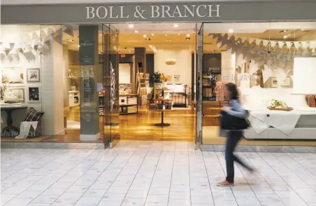  ?? Photos by Ted Shaffery / Associated Press ?? Boll &amp; Branch is among the traditiona­l online retailers to set up a spot at the upscale Mall at Short Hills in Short Hills, N.J.