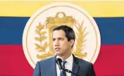  ?? GABY ORAA Bloomberg News ?? Officials from the main Venezuelan opposition parties met privately Wednesday and are expected to choose a successor to Juan Guaidó on Thursday.