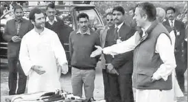  ?? HT PHOTO ?? Congress general secretary Rahul Gandhi with J&K chief minister Omar Abdullah during the latter’s visit to Amethi, on Tuesday.