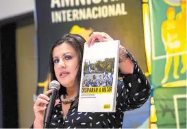  ??  ?? Erika Guevara-Ross, directora de AI para América Latina ayer en Managua.