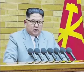  ?? FOTO: AP ?? El líder norcoreano Kim Jong Un se ha mostrado abierto al diálogo antes de los JJ.OO.