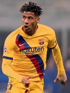  ?? KULTA ?? Promessa Jean-Clair Todibo, 20 anni, ha un contratto col Barça fino al 2023