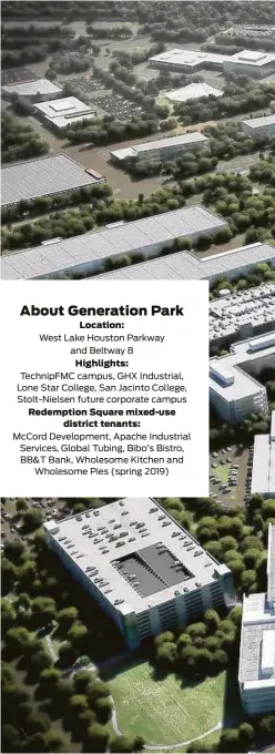  ??  ?? Ryan McCord, president of McCord Developmen­t, is leading the developmen­t of Generation Park, a 4,000-acre master-planned commercial developmen­t in northeast Houston.