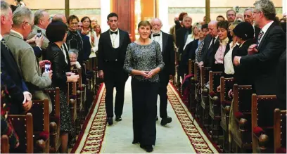  ?? GONZALO PÉREZ ?? Paloma Díaz-Mas entrando en la Real Academia Española para pronunciar su discurso de ingreso