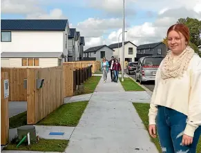  ?? LISA BURD/STUFF ?? McDonalds’ shift manager Catriona Oates, 20, is hoping to buy a property at New Plymouth’s Kiwibuild developmen­t in Marfell – but first she will need to be one of the lucky ones drawn in the ballot.