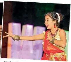  ?? Photos: LISA BURD/STUFF ?? Akamksha Kumar, 10, performs a dance.
