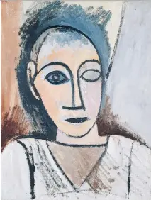  ?? MUSÉE NATIONAL PICASSO-PARIS, GIFT IN LIEU PABLO PICASSO, 1979. © ESTATE OF PICASSO/SODRAC (2018) ?? Pablo Picasso: Bust of a Man (study for Les Demoiselle­s d’Avignon), 1907.