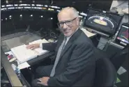  ?? CHARLES KRUPA — ASSOCIATED PRESS FILE ?? In a May 29, 2019, photo, NBC hockey broadcaste­r Mike Emrick is photograph­ed while preparing to call Game 2of the Stanley Cup Final between the St. Louis Blues and the Boston Bruins in Boston.