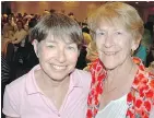  ??  ?? Elizabeth Kerklaan and Joanne Barker were all smiles after the Golf for the Homeless benefit raised $80,000.