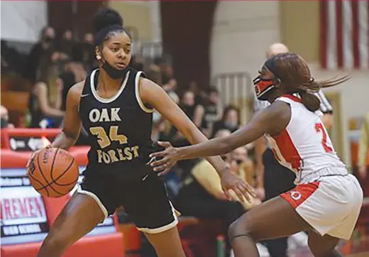  ?? PROVIDED ?? Janae Kent, who’s entering her senior season at Oak Forest, is ranked No. 1 in Illinois in her class and 46th nationally — not bad for once hating basketball.