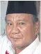  ??  ?? Prabowo aims to win this time.