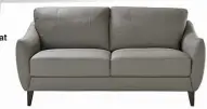  ??  ?? Flynn three-seat sofa in grey leather, £600 (argos. co.uk)