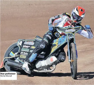  ??  ?? Star performer Richie Worrall