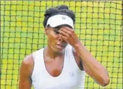  ?? AP ?? Venus Williams reacts during the final on Saturday.