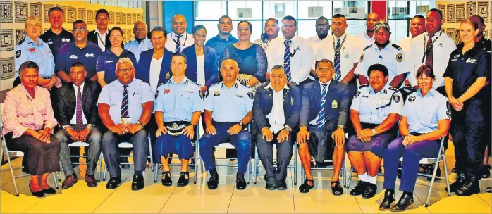  ?? Picture: JONA KONATACI ?? Acting Commission­er of Police Juki Fong Chew, front middle, with senior officers and participan­ts during the training.