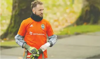  ?? TED S. WARREN ?? Goalkeeper Stefan Frei and his Sounders teammates will take on Toronto FC for the MLS Cup in Seattle on Sunday. this is Frei’s third start in four MLS Cup championsh­ip games. He says he wants another win.