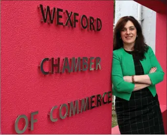  ??  ?? Enda Kavanagh, pictured in February on the announceme­nt of her new role as Wexford Chamber CEO.