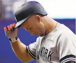  ?? GETTY ?? Brett Gardner is the only player who got the Yankees on the board Sunday as the rest of the Yankees bats are hushed.