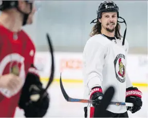  ?? ERROL McGIHON ?? Erik Karlsson says the last time he sat down to talk with Senators GM Pierre Dorion and owner Eugene Melnyk was last November, when he was asked for his no-trade list.