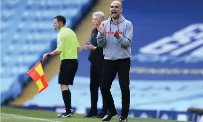  ?? Photograph: Matt McNulty/Manchester City FC/Getty Images ?? Pep Guardiola says he knows when players are not fully prepared.