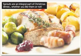  ??  ?? Sprouts are an integral part of Christmas dinner... whether you like them or not!