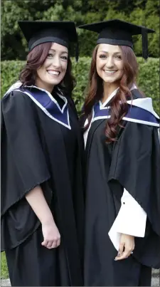  ??  ?? Sinead Carroll from Blessingto­n and Laura Hanley from Shankill, graduates in the BA in Early Childhood Education and Care.