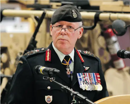  ?? PATRICK DOYLE / THE CANADIAN PRESS FILES ?? Chief of the Defence Staff General Jonathan Vance. Vance’s communicat­ions with the prime minister and the defence minister are among the documents sought from the government in a filing by Vice-Admiral Mark Norman’s defence.