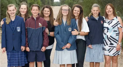  ?? Picture: MARK WILSON ?? GROWING UP TOGETHER: From left Jessica Considine with mum Stacey Considine, Coby Jackson with mum Narelle Jackson, Sophie Adams with mum Mylea Adams, and Katie Lindsay with mum Kathleen Lindsay.