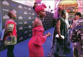  ?? CARA ANNA — THE ASSOCIATED PRESS ?? The cast of “Black Panther” arrive at the South Africa premiere on Friday in Johannesbu­rg.