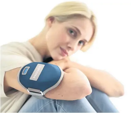  ??  ?? > The Philips BlueContro­l is said to help people with the skin condition psoriasis