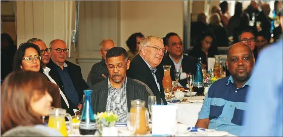  ?? Pictures: Ayanda Ndamane/ African News Agency (ANA) ?? CAPTIVATED: The audience hang on to Major General Jeremy Vearey’s every word at the Cape Times Breakfast at the CPUT Hotel School yesterday.