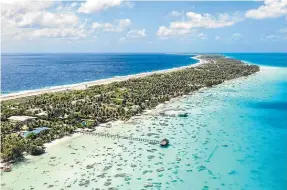  ?? ?? Fakarava’s atoll is rectangula­r in shape, extending 60km.