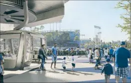  ?? Aerial Rapid Transit Technologi­es/Kilograph ?? A RENDERING of the gondola at Dodger Stadium. The proposal, by former team owner Frank McCourt, has raised questions of private versus public interests.