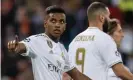  ?? Photograph: Rubén Albarrán/Rex/Shuttersto­ck ?? Rodrygo scored twice in the opening 10 minutes for Real Madrid.