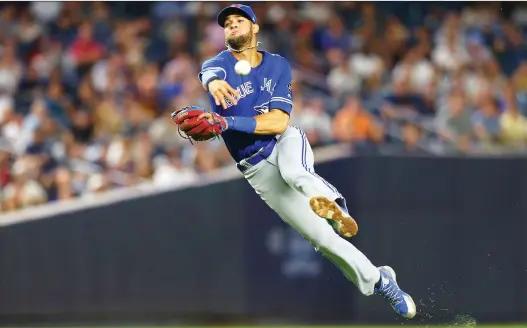  ?? MIKE STOBE/GETTY IMAGES ?? New Blue Jays manager Charlie Montoyo will look to improve the work of shortstop Lourdes Gurriel Jr. as the club addresses defensive concerns from 2018.