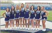  ?? Contribute­d ?? This year’s Ringgold High School competitio­n cheerleadi­ng seniors include (from left) Kendall Kukta, Bri Andrews, Georgie Moeller, Maggie Crew, Mikayla Cook, Mckenzie Sparks, Melayna Maynor and Mary-kate Bullock.