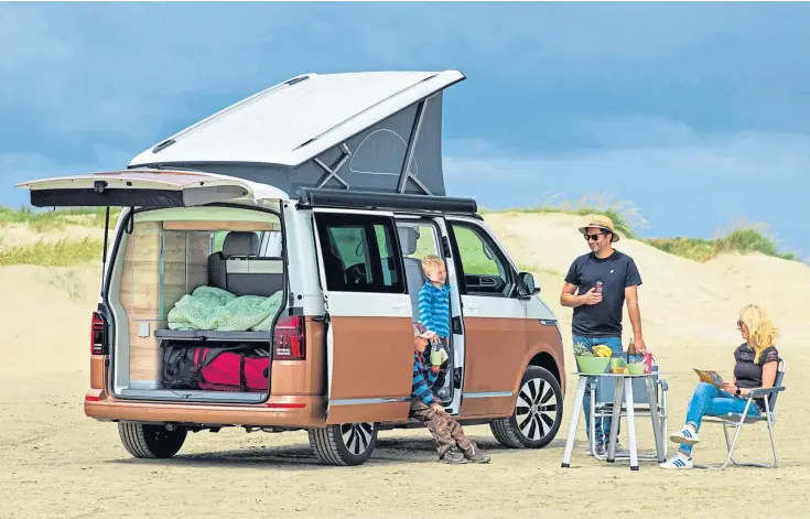  ??  ?? BEST IN CLASS: The latest 6.1 model of the Volkswagen California has taken the leading camper van and improved it on both the outside and particular­ly the inside.