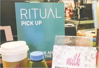  ?? RITUAL/INSTAGRAM ?? Takeout food app Ritual has seen a 46 per cent drop in employment during the pandemic.