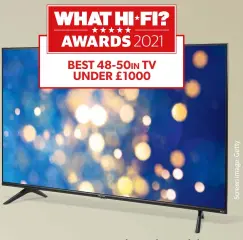  ?? ?? Despite its low price point, this Hisense is still a direct-lit LED TV