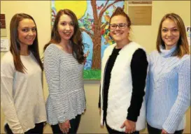  ?? SUBMITTED PHOTO ?? The National Student Speech Language and Hearing Associatio­n Chapter at Misericord­ia University hosts its fourth annual NSSLHA Benefit Concert on April 8. NSSLHA officers who organized the benefit, from left, are Alexis D’Amico, Riverside, N.J., vice...