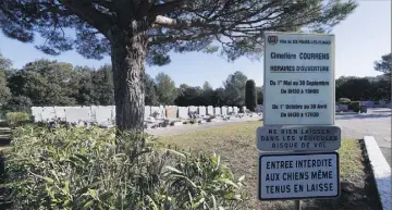  ?? (Photos Dominique Leriche) ?? Près de  nouveaux caveaux vont être créés dans le cimetière de Courrens.